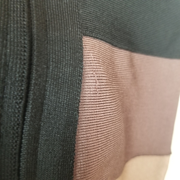 HERVE LEGER Multicolored Striped Bandage Dress Criss Cross Halter Neck US S - Picture 10 of 13